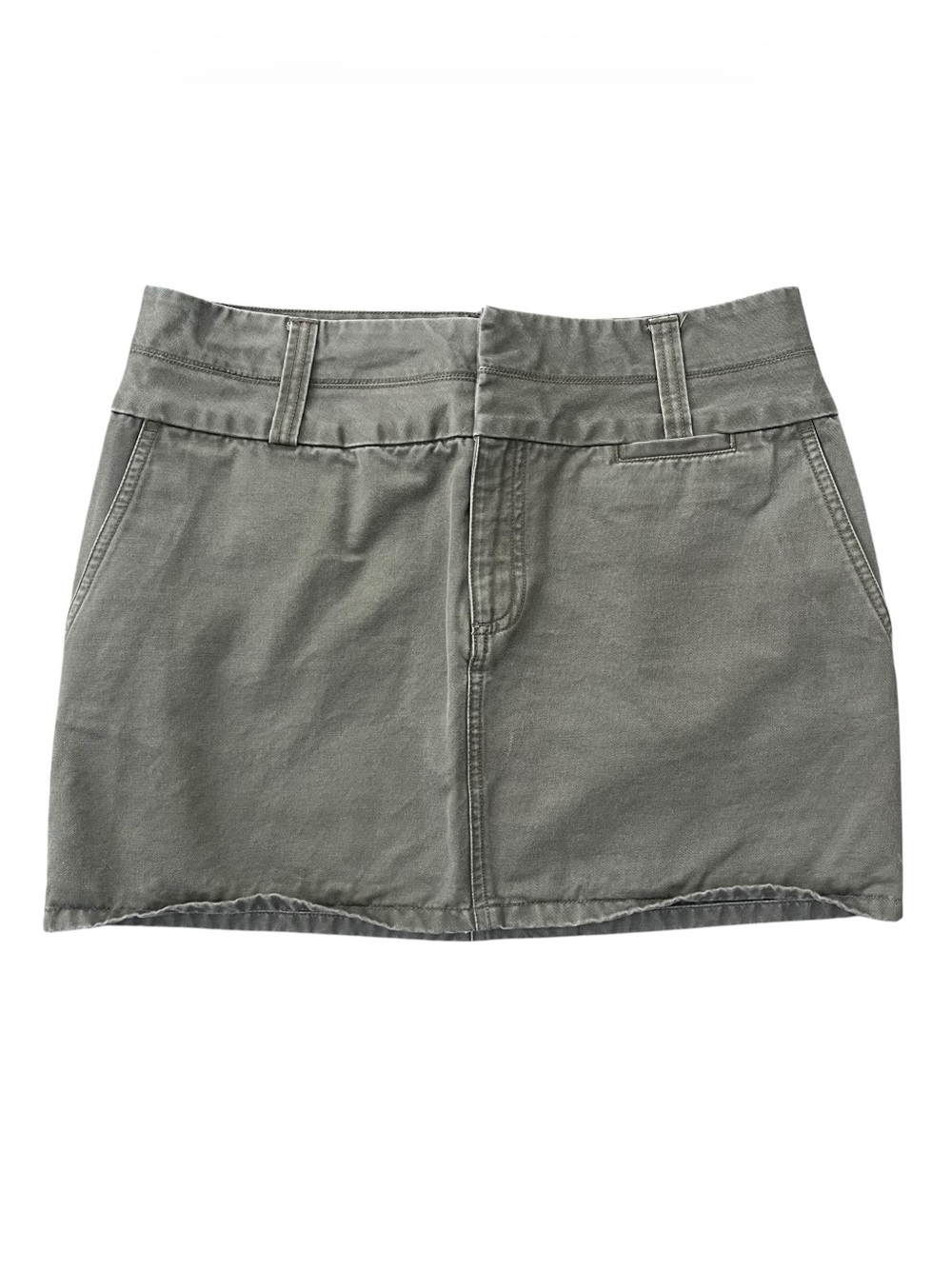 Vintage Y2K Old Navy Green Low Rise Mini Skirt Size 6